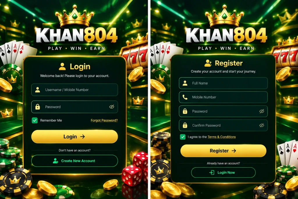 KHAN804 Game Login & Register image