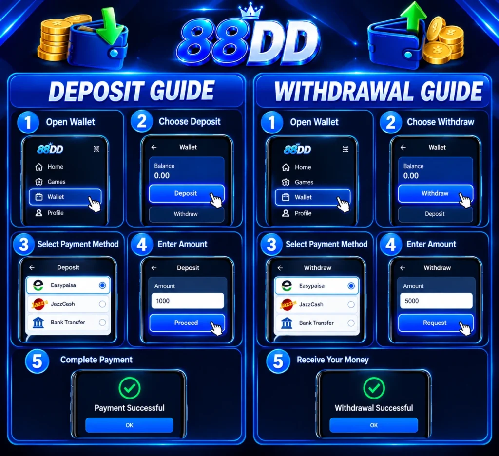 88DD Game WITHDRAW AND DEPOSIT