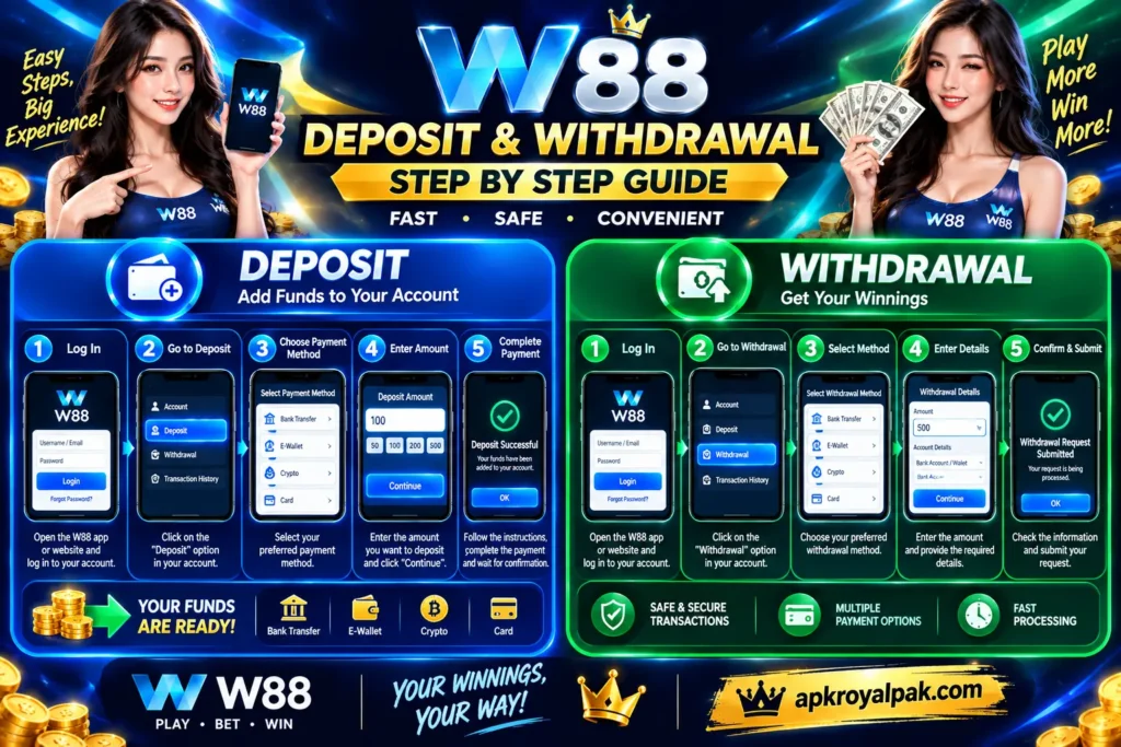 W88 Game DEPOSIT and WITHDRAWAL