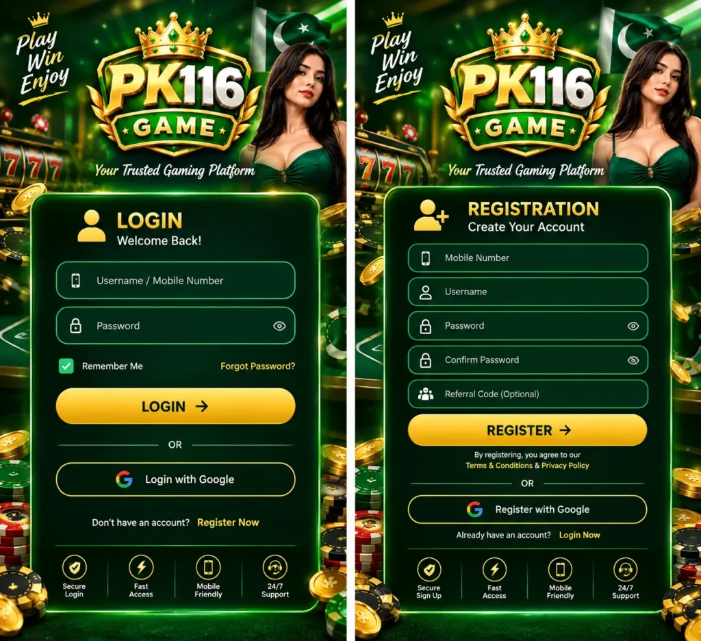 PK116 Game LOGIN