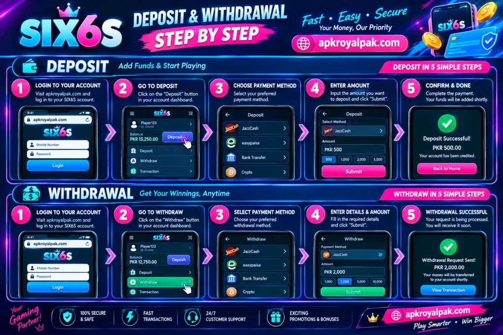 SIX6S withdraw money