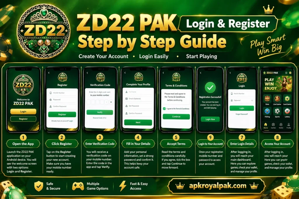 ZD22 Game login and registration