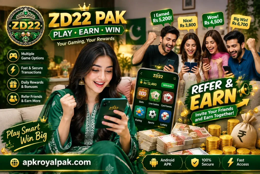 ZD22 online gaming app Pakistan