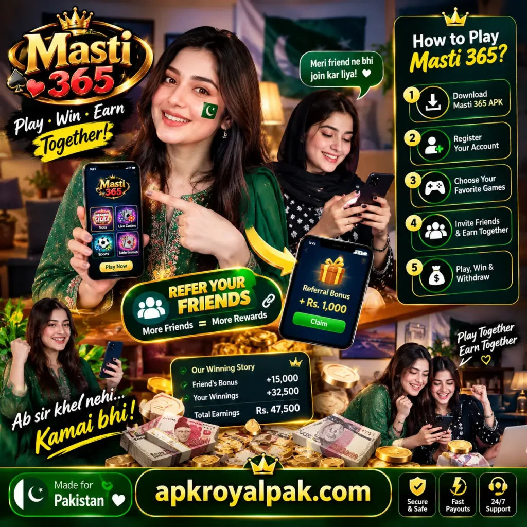 Masti 365 game login Pakistan