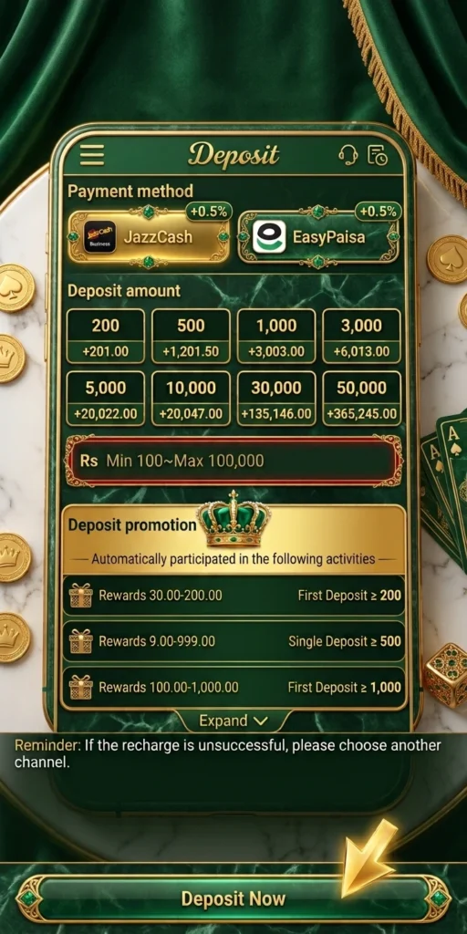 Easypaisa Casino Game Deposit image