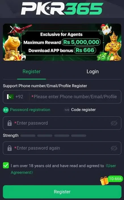 PKR365 Game Login register image