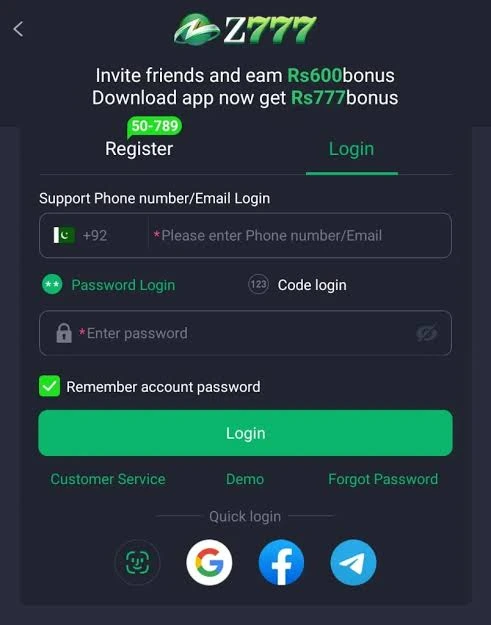 Z777 Game Login Register image